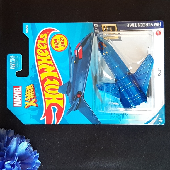 Mattel Other Hot Wheels Marvel Xmen Xjet Blue 22 Hw Screen Time